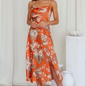 Paper Hearts Hibiscus Slip Dress Size M